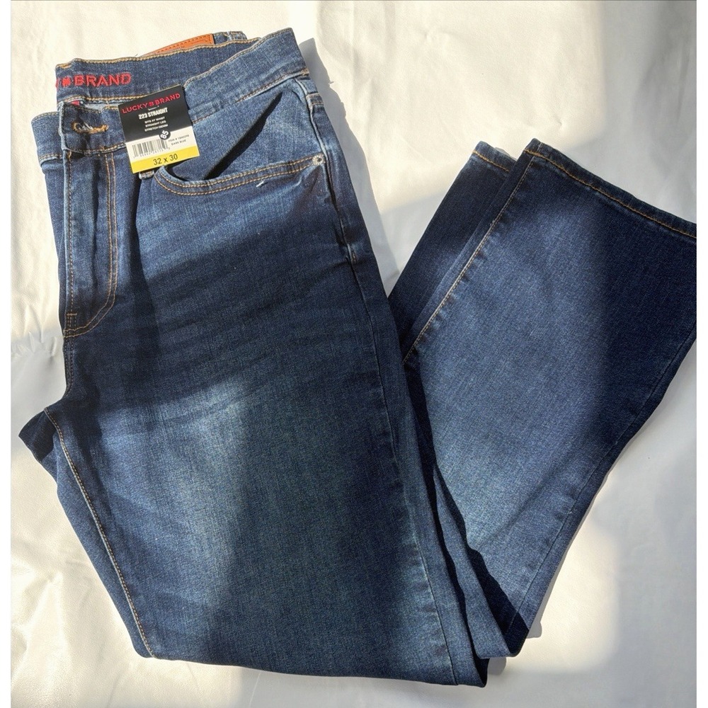 Lucky Brand 410 Jeans 32 x30 Athletic Straight Stretch Blue Denim Men's K11